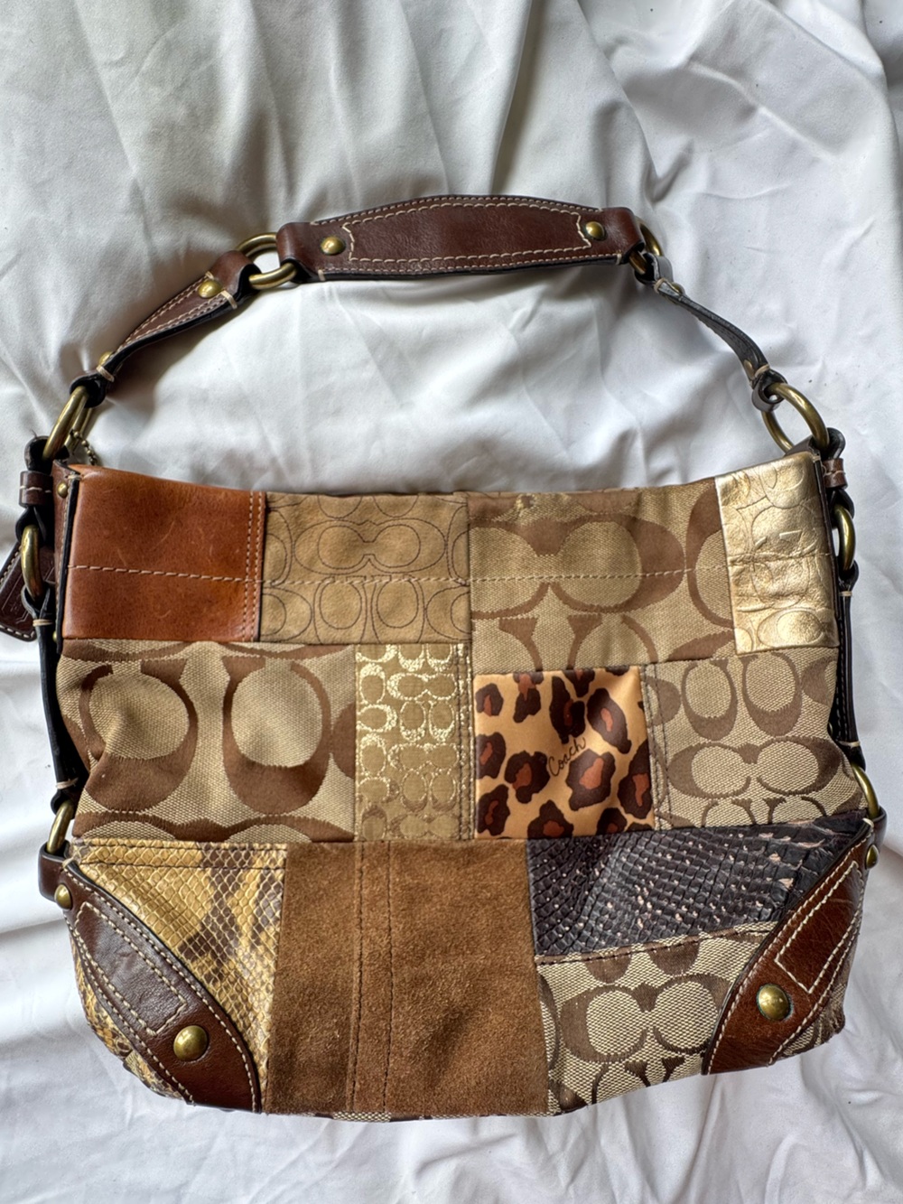 Y2K Coach Patchwork Shoulder Bag